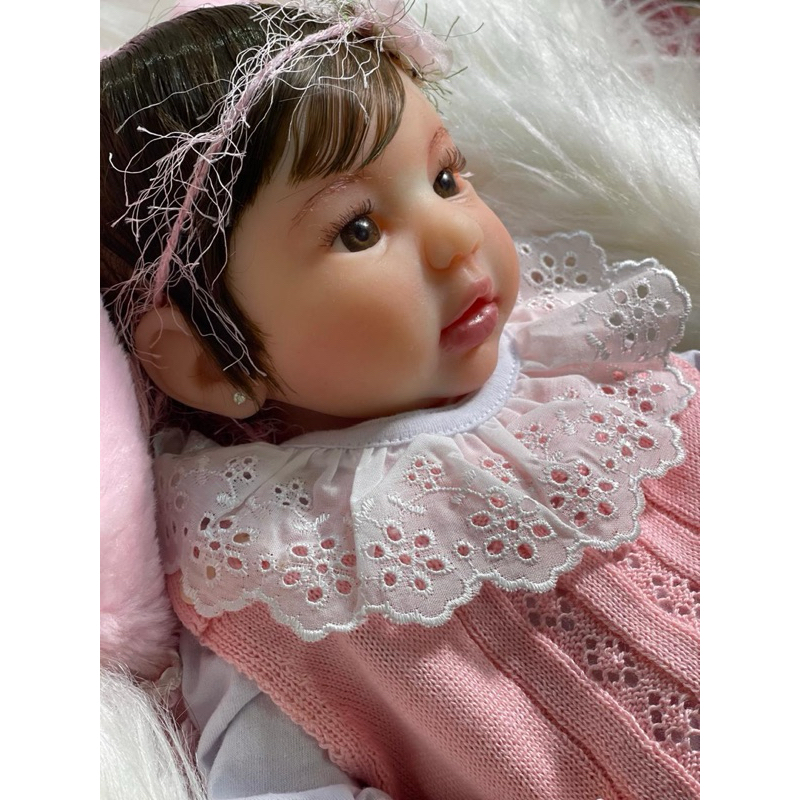 bebe reborn silicone solido 46cm mama xixi usa chupeta de verdade ultra molinha