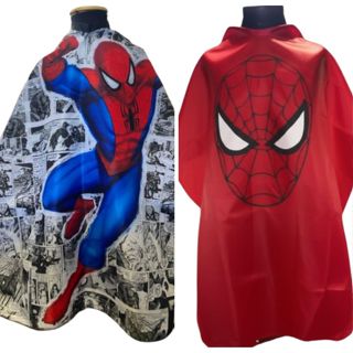 Kit 2 Capas de Corte Infantil Homem Aranha e Homem Aranha Micro Barbeiros Cabeleireiro Barbershop em Oferta na Shopee