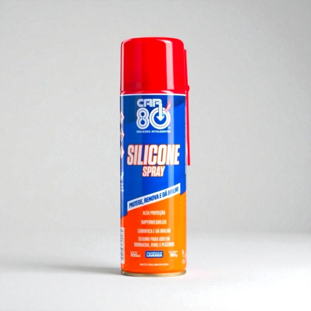 Silicone Spray Lubrificante Car80 Protege Renova e da Brilho
