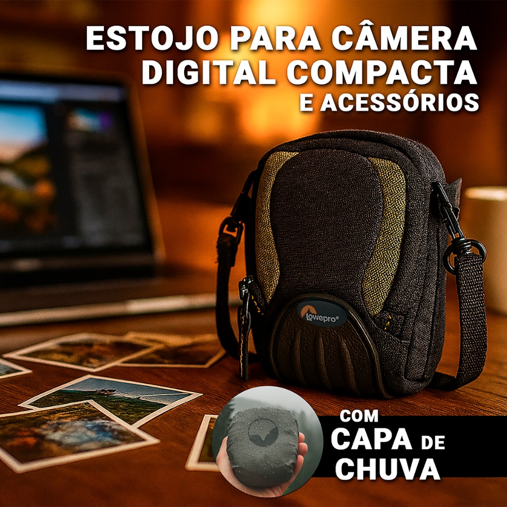 Estojo para câmera digital compacta e acessórios com capa de chuva - Apex 10 AW