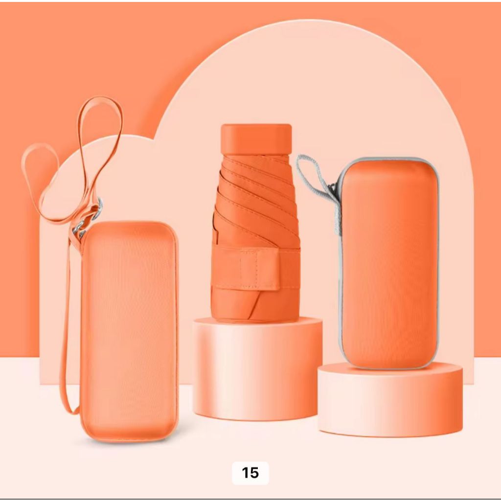 novo Mini Guarda Chuva de sol Portátil 14cm