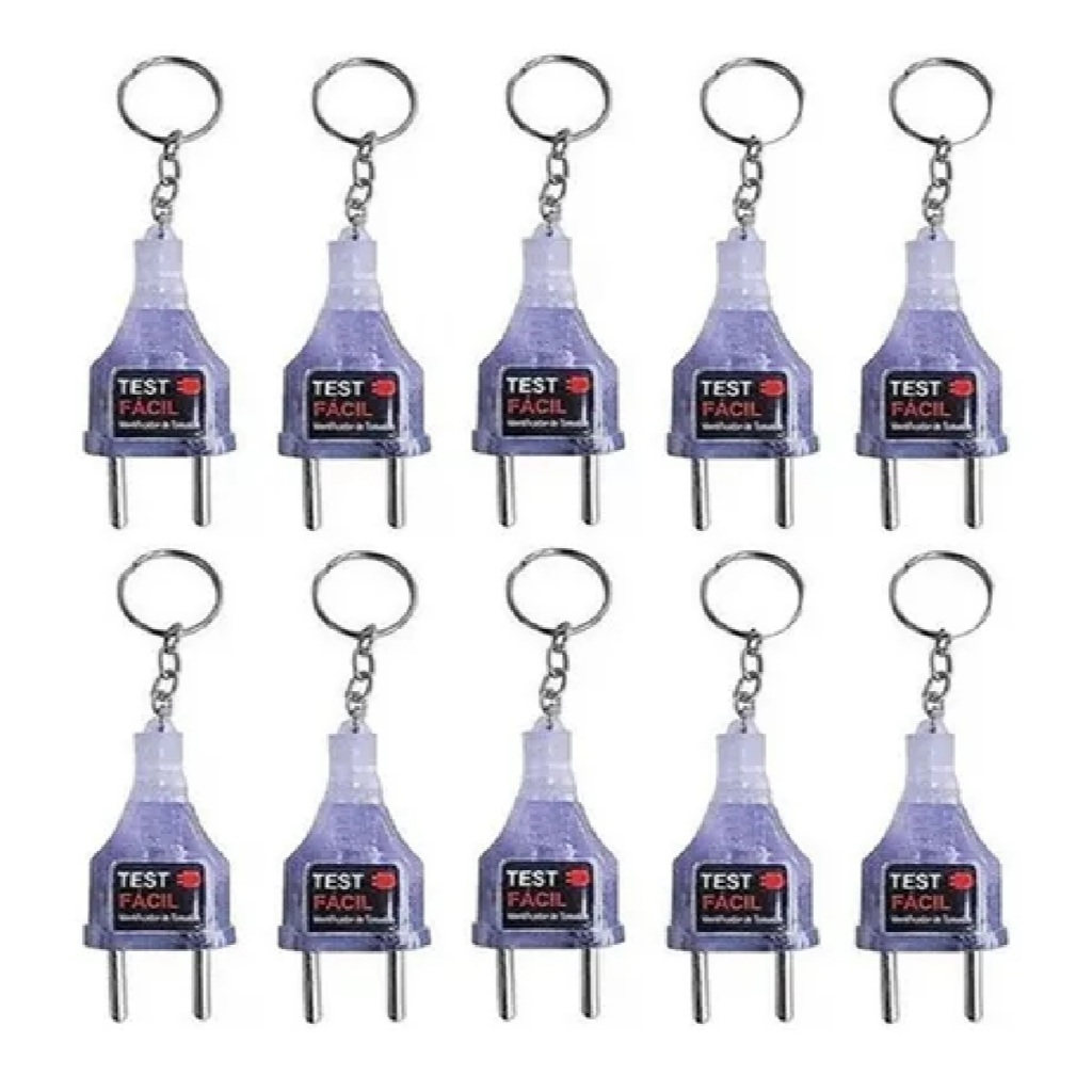 Kit 10 Chaveiros Teste Fácil Identificador Tensão Energia Voltagem 110/220v em Oferta na Shopee