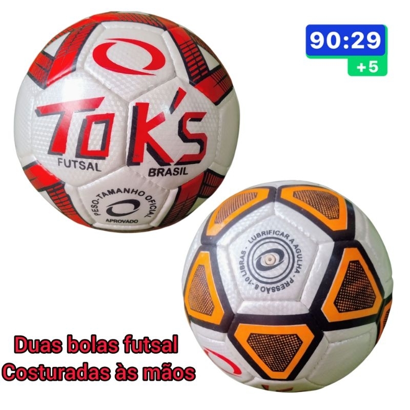 ⚽ Kit com 2 Bolas Tok’s Oficial Futebol de Campo ou Futsal – Alta Qualidade e Resistência