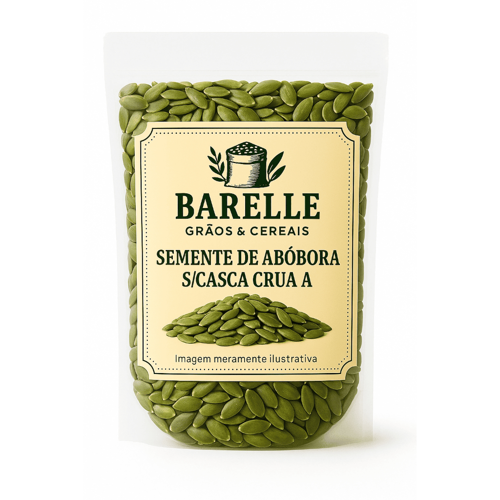Semente De Abóbora Sem Casca Crua S/ Sal - 1kg em Oferta na Shopee