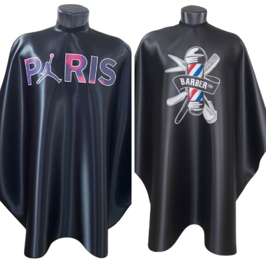 Capas de Corte Adulto Paris e Barberfade em Cetim 