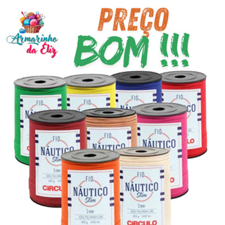 Fio Náutico Círculo 3mm 400g – Leve, resistente e moderno para bolsas e acessórios! em Oferta na Shopee