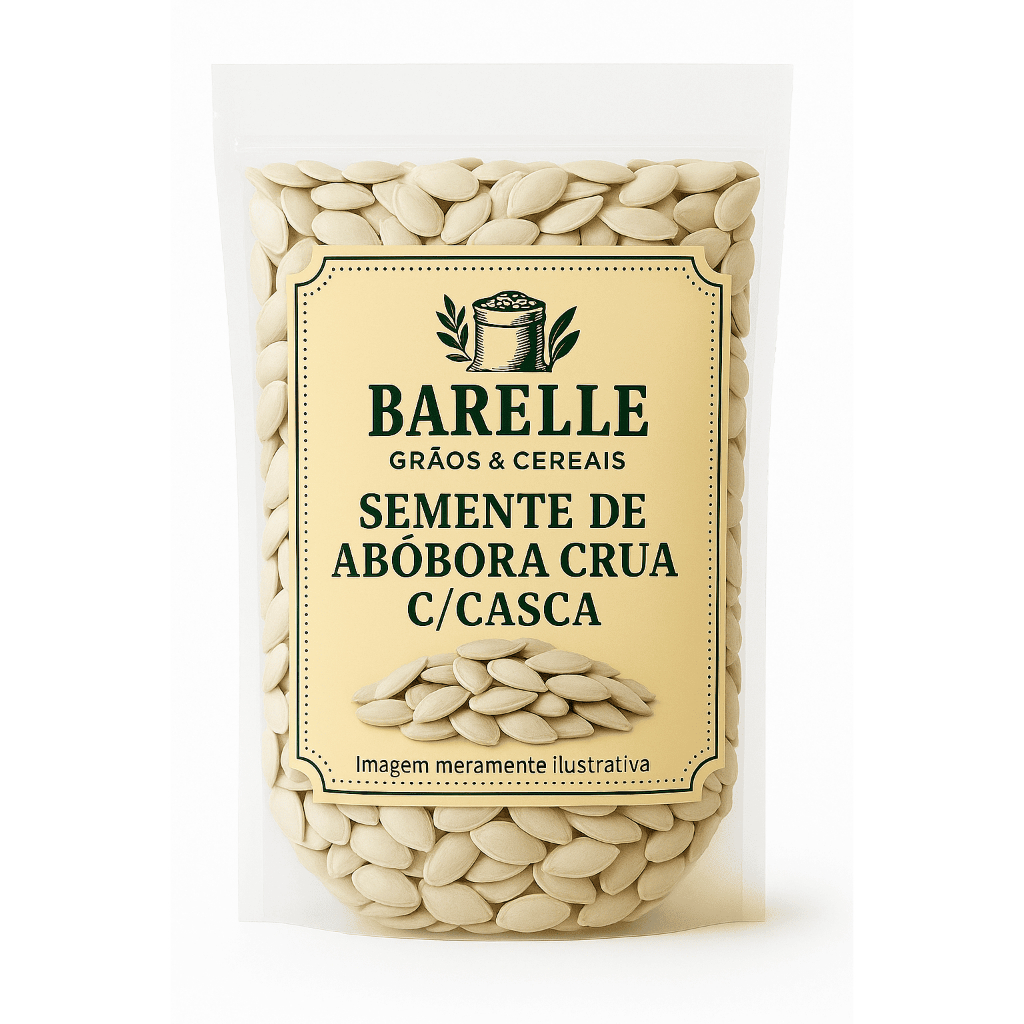 Semente de abóbora com Casca Crua Barelle - 1Kg em Oferta na Shopee