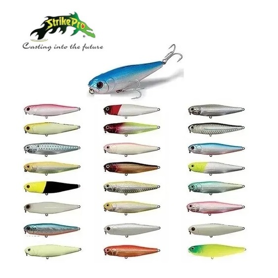 Isca Artificial Maruri Strike Pro Dog Walking  EG-156 Superfície - Várias Cores - Peixes Predadores - PROMOÇÃO