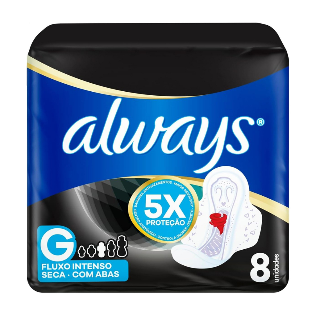Abs Noturno Always Noites Tranquilas Seca Com Abas 8 Un em Oferta na Shopee