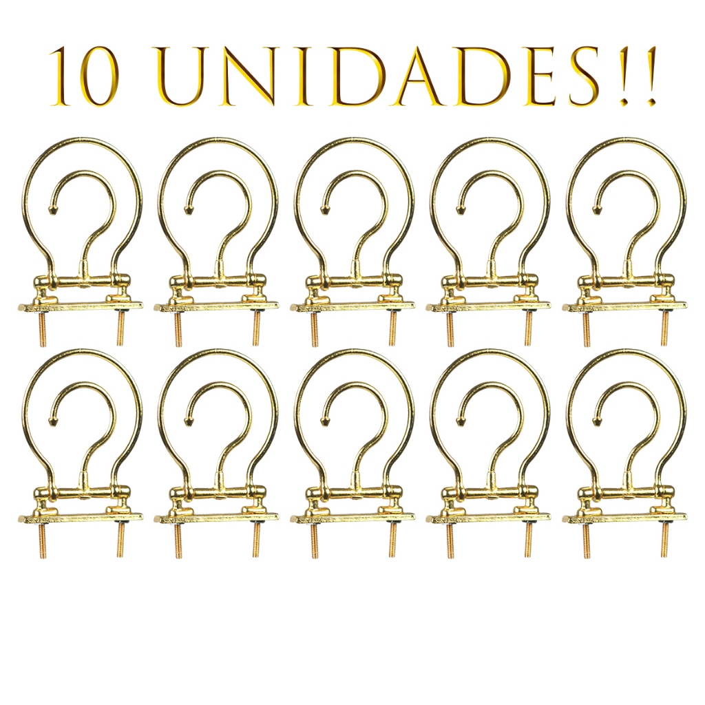 Gancho dourado para Gaiolas de Coleiro Trinca Ferro Bicudo Canário Curió Azulão e demais em Oferta na Shopee