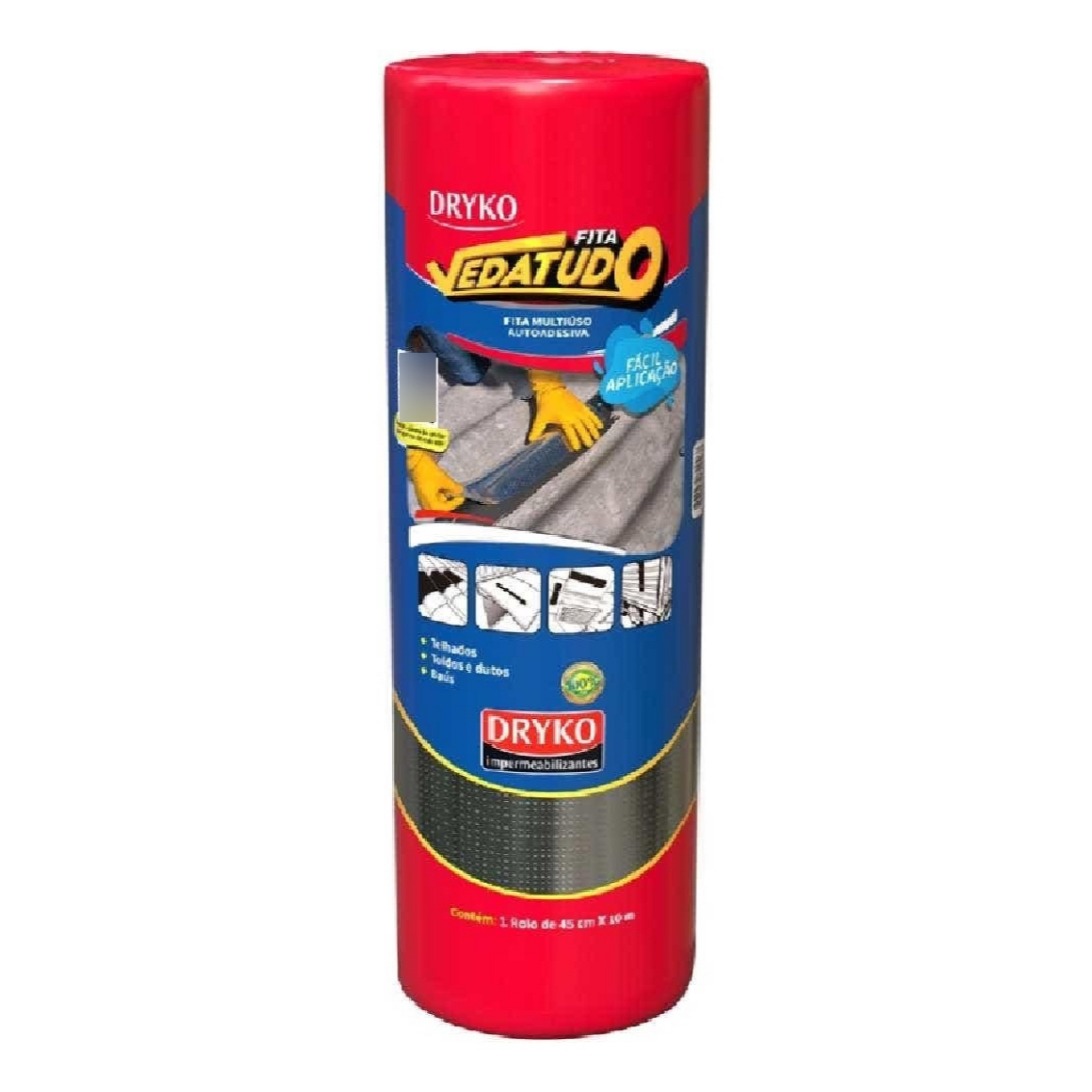 Fita Autoadesiva Asfáltica Vedatudo 45cm X 10 Metros Dryko