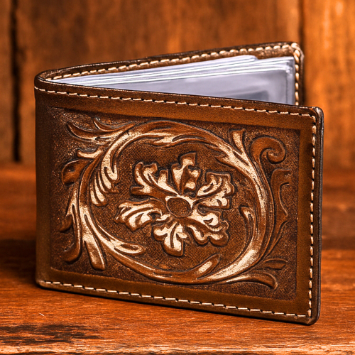 Carteira Masculina Porta Cartão Cowboy Café DIfranca - Country