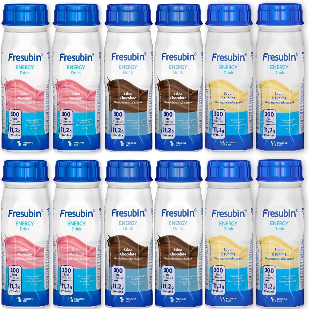 Fresubin Energy Drink 200ml, Kit C/12 ( ESCOLHA O SABOR )