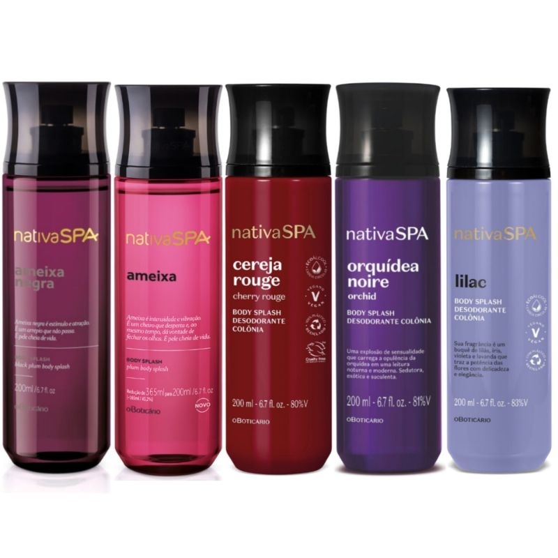 Desodorante Colônia Body Splash Nativa SPA O Boticário 200ml em Oferta na Shopee