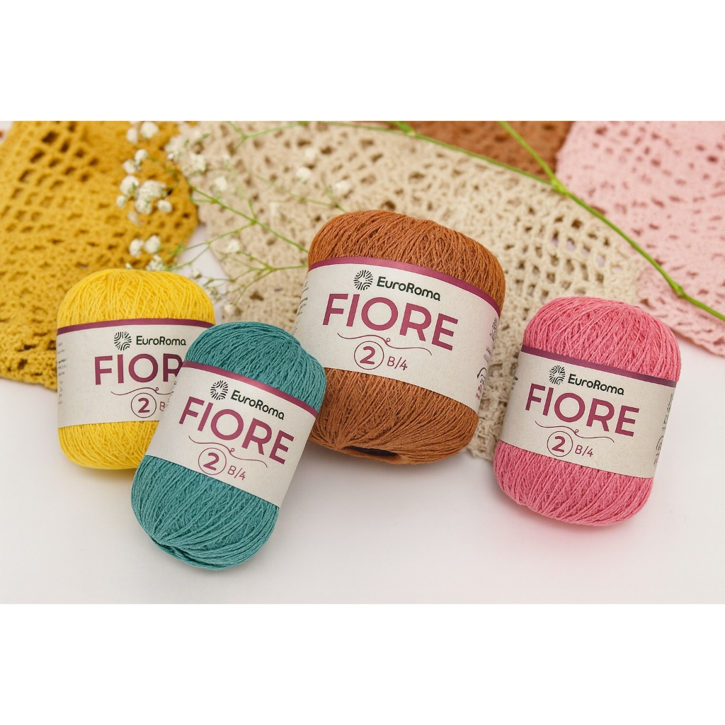 Linha Fiore da Euroroma n°2 - 500m Crochê / Vestuário / Tricô / Amigurumi em Oferta na Shopee