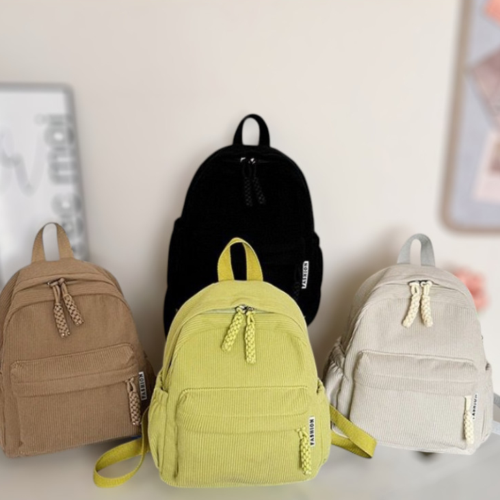 Mochila Em Veludo GRANDE E PEQUENA Feminina Menina Mulher Estilosa Dia A Dia Presente em Oferta na Shopee