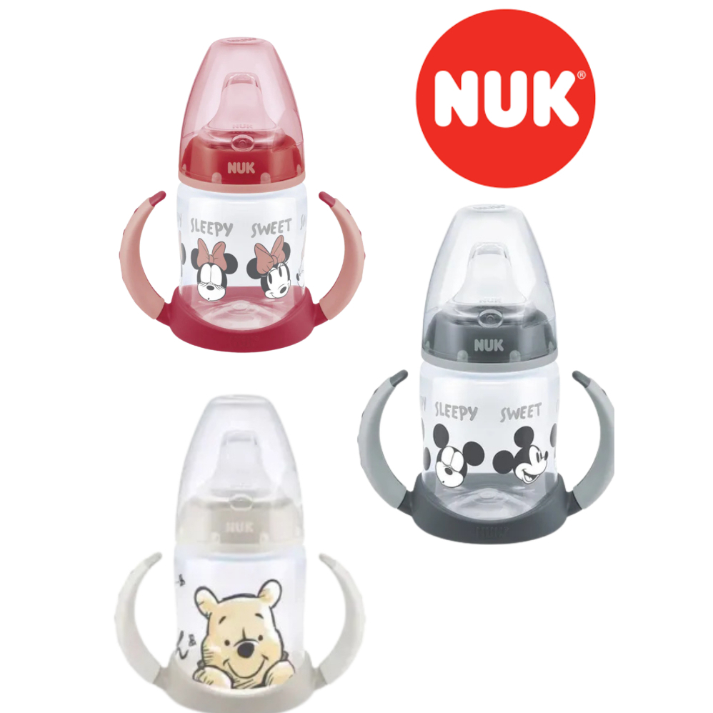 Copo de Treinamento Bico Silicone Super macio Antivazamento Nuk Mickey Minnie Pooh Cont temperatura