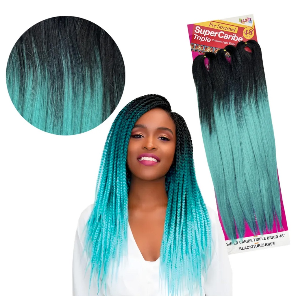 Cabelo Jumbo Antibacteriano Super Caribe Box Braid 190g – Fibras Sintéticas Coloridas para Tranças