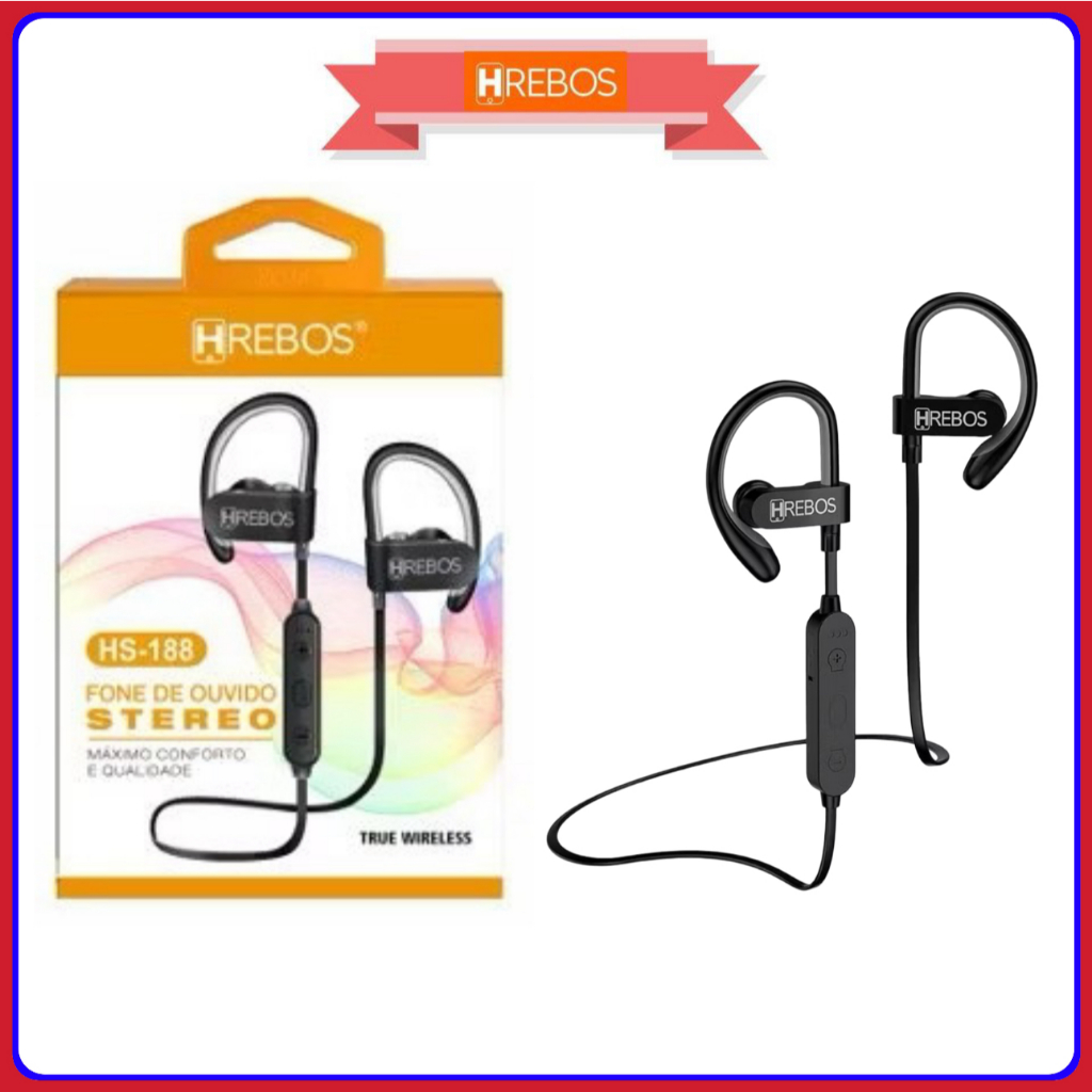 Fone De Ouvido Bluetooth 5.0 mSports Earphone Neckband Grip Connect Hrebos Hs-188 em Oferta na Shopee