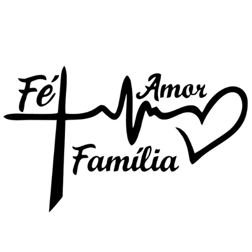 desivo Fé Amor Família (25x15cm) - Sticker Carro Moto Mensagem Positiva Decorativo em Oferta na Shopee