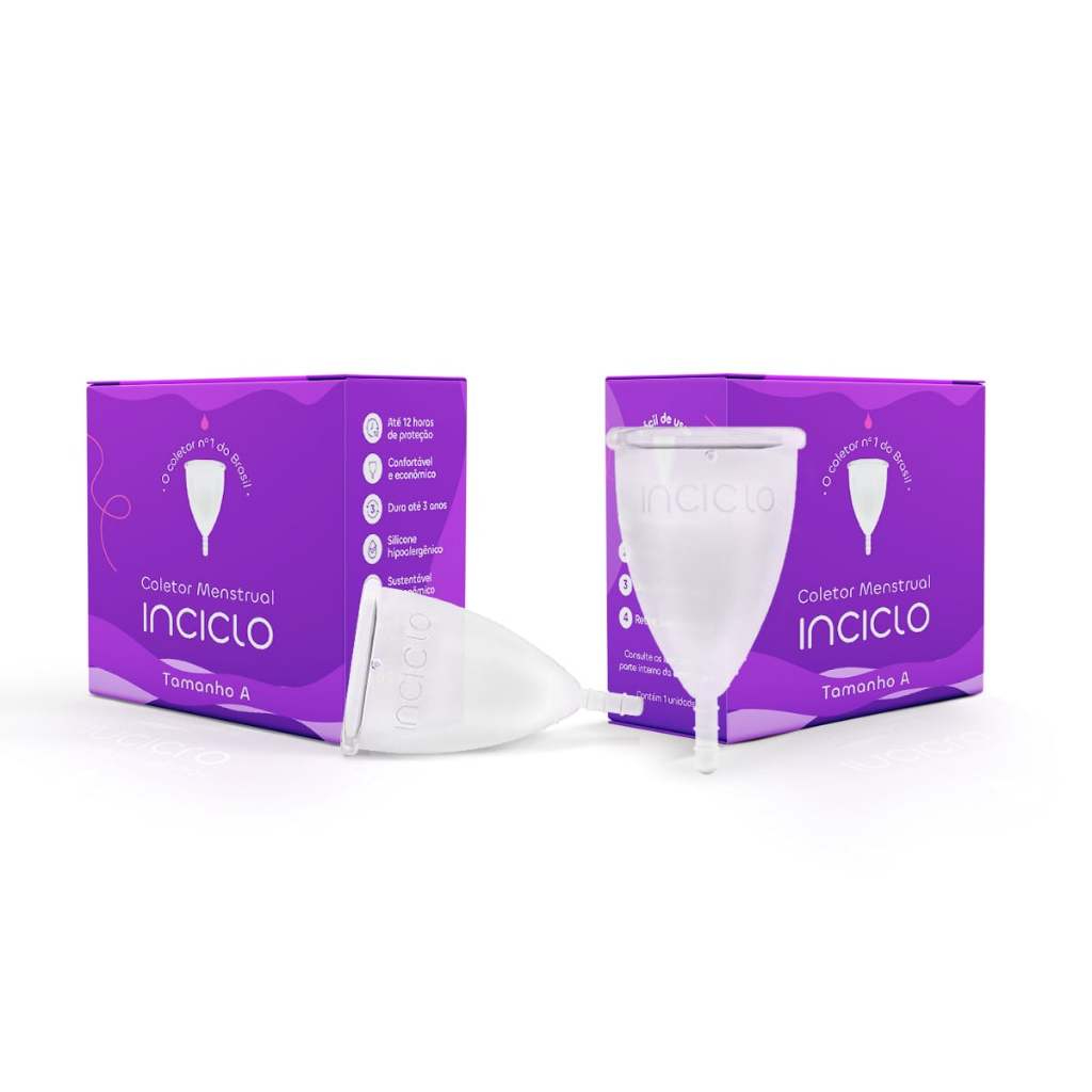Coletor Menstrual (2UN) Copinho Silicone Copinhos Hipoalergênico 12 Horas