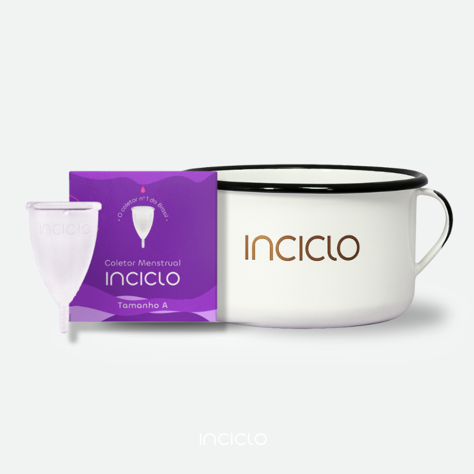 Coletor Menstrual Inciclo + Panelinha Inciclo Silicone Medicinal Hipoalergênico Macio Anatômico