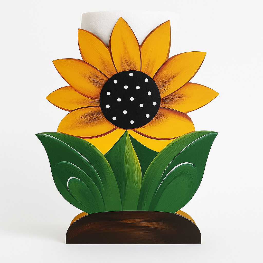 Porta PAPEL TOALHA de Mesa MDF Artesanal | Decoração de Cozinha com Arara, Galinha, Girassol ou Maçã