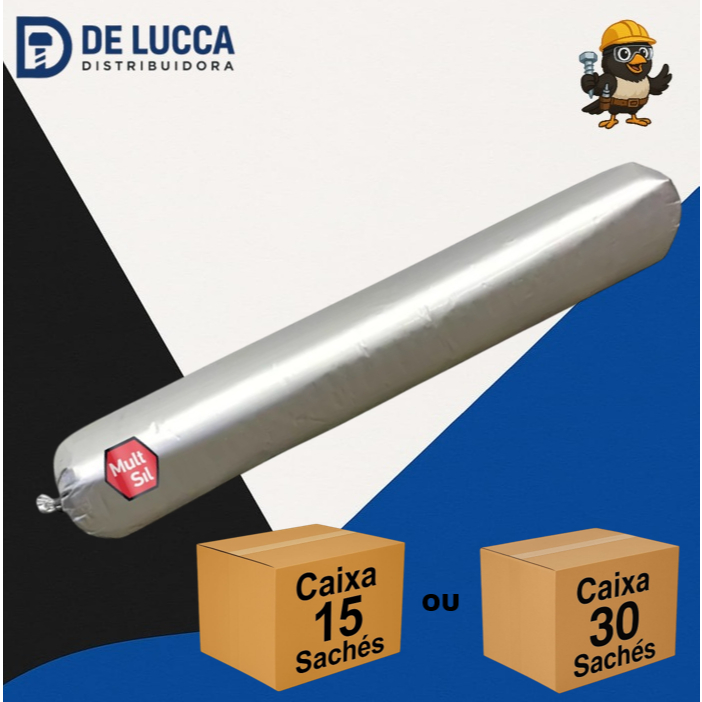 Caixa PU40 Sache Multsil Selante Construção Cola Adesivo Profissional Poliuretano 800g