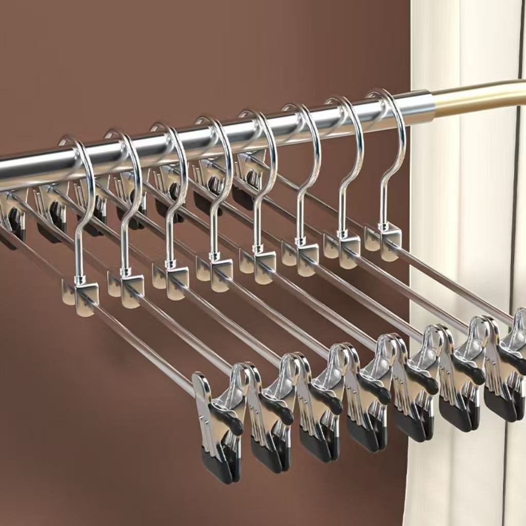 Cabides Presilha Metal Cromado Premium Para Saia Calça Bermuda Vestido em Oferta na Shopee