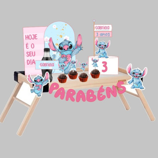 KIT FESTA NA BANDEJA | DECORAÇÃO STITCH | CAFÉ DA MANHÃ | BANDEJA CAFÉ DA MANHÃ em Oferta na Shopee