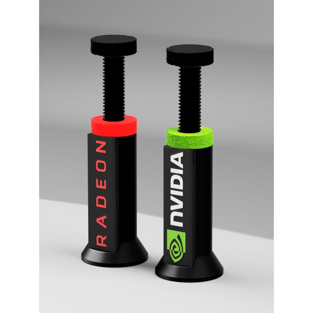 Suporte para Placa de Vídeo GPU Ajustável Radeon Nvidea Preto Branco Universal  PARA Gabinete  Gamer