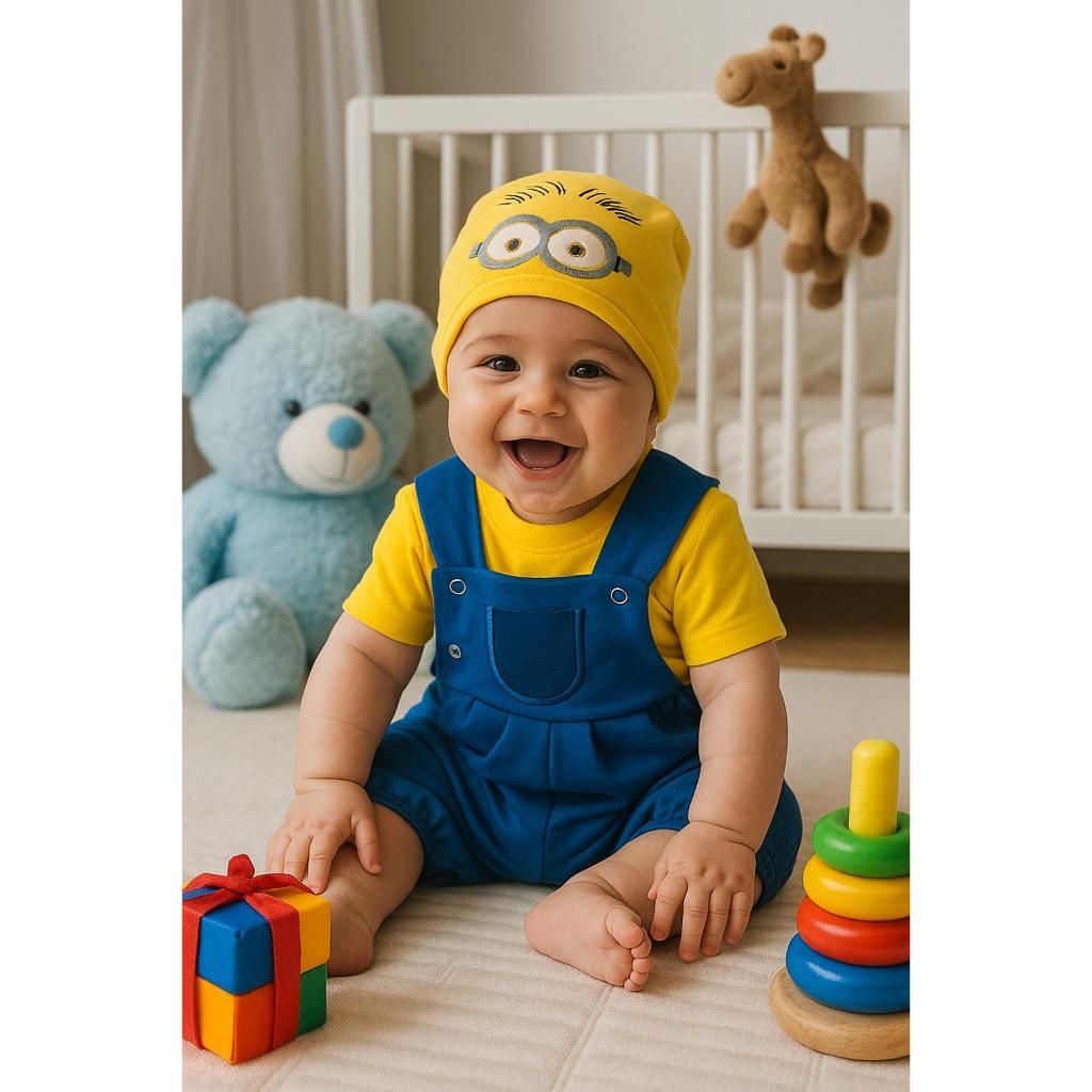 Fantasia Minions Mickey Pikachu  Mesversario Macacão Conjunto Festa Infantil Bebê em Oferta na Shopee