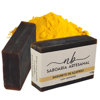 Sabonete Açafrão para Foliculite 100% Puro Curcuma Vegano em Oferta na Shopee