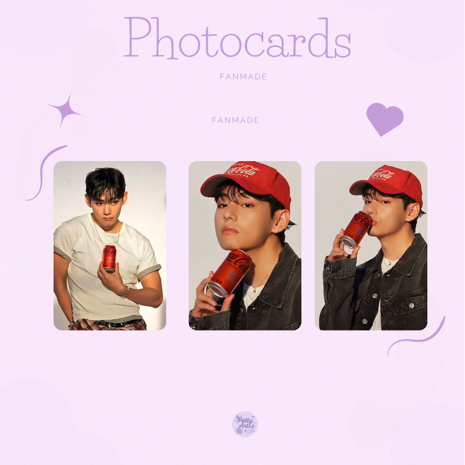 Fanmade Photocards Taehyung V - Coca-Cola Ambassador | BTS | 10 Cards |