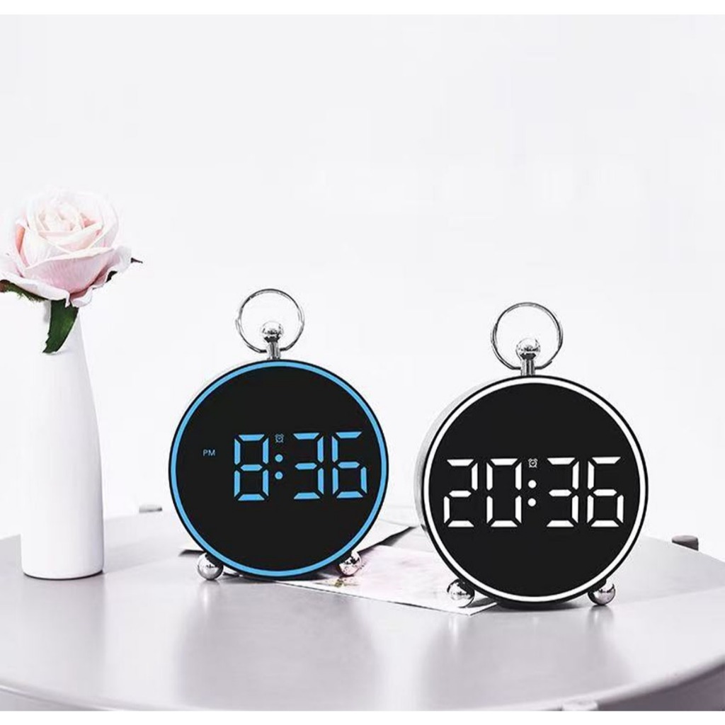 Relógio De Mesa Digital Led Despertador Data Temperatura Dia em Oferta na Shopee