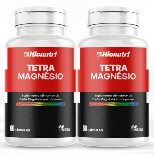 2 Tetra Magnésio 5 em 1 500mg | 60 Cápsulas Cada para Bem-Estar Continuo em Oferta na Shopee