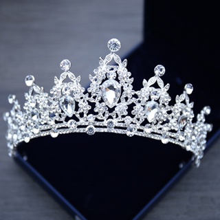 Tiara Coroa de Princesa Luxo com Cristais – Acessório De Cabelo para Noiva, Debutante, Festa ou Presente Glamour Vintage em Oferta na Shopee