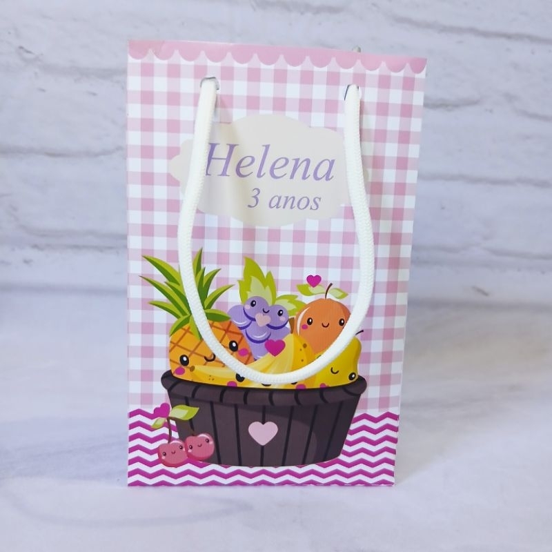 Sacolinha Frutinhas|Lembrancinha Personalizada| Festa Infantil| Aniversário