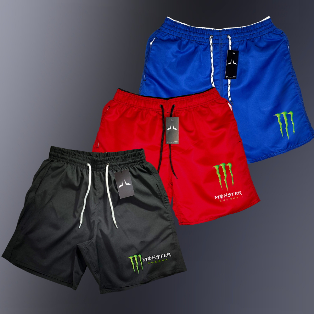 Kit 3 Bermuda Short Masculino Academia Praia Tactel Treino Esportivo Futebol Corrida em Oferta na Shopee