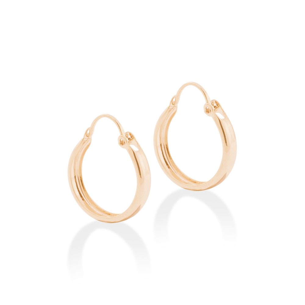 Brinco Argola Rommanel Feminina Dourada Banhada Ouro 18k 520402 em Oferta na Shopee