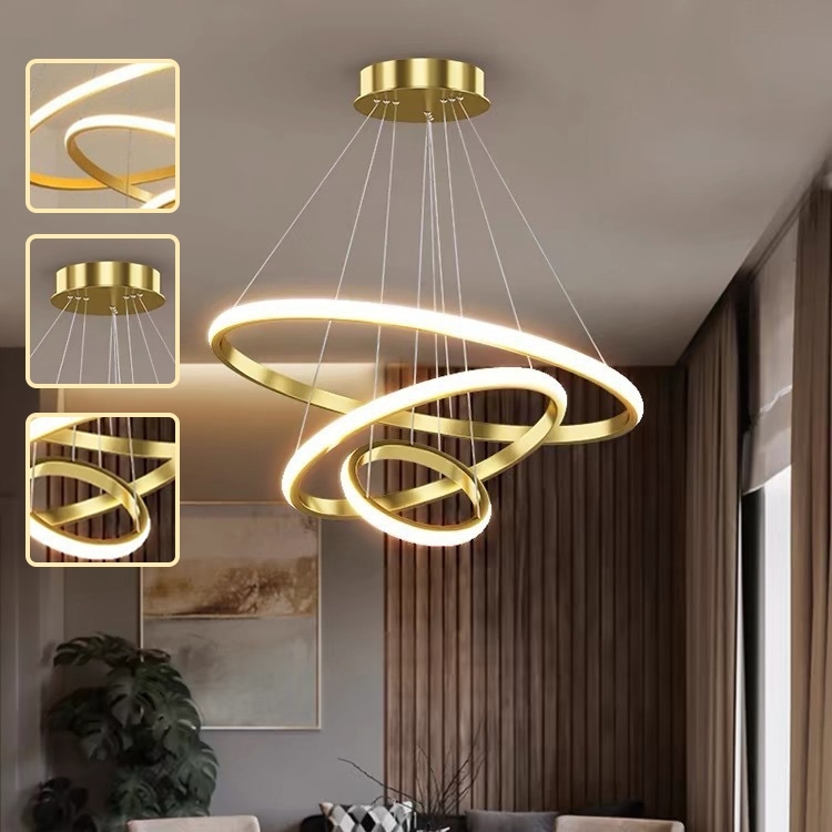 Lustre Nórdico 3 em 1Iluminação para Sala Cozinha e Jantar 3 Cores de Luz Design Escandinavo Moderno -O15 em Oferta na Shopee