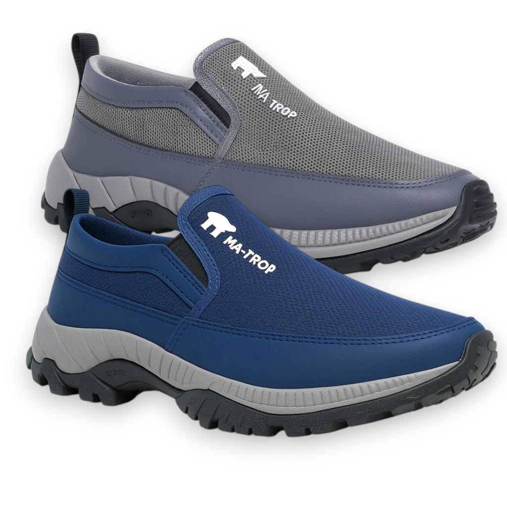 Kit 2 Tênis Sapatilha Masculino Slip On Adventure Leve e Confortável Antiderrapante Casual Trilha Dia a Dia