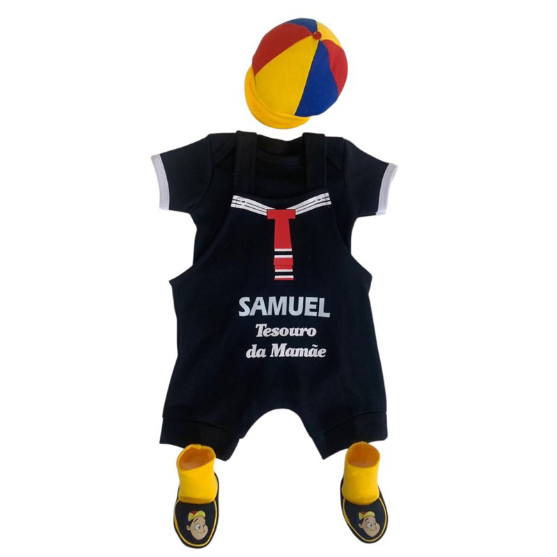 kit 4 peças Quico Personalizado com Nome, Temáticos mêsversário-body bebê-roupas infantil em Oferta na Shopee