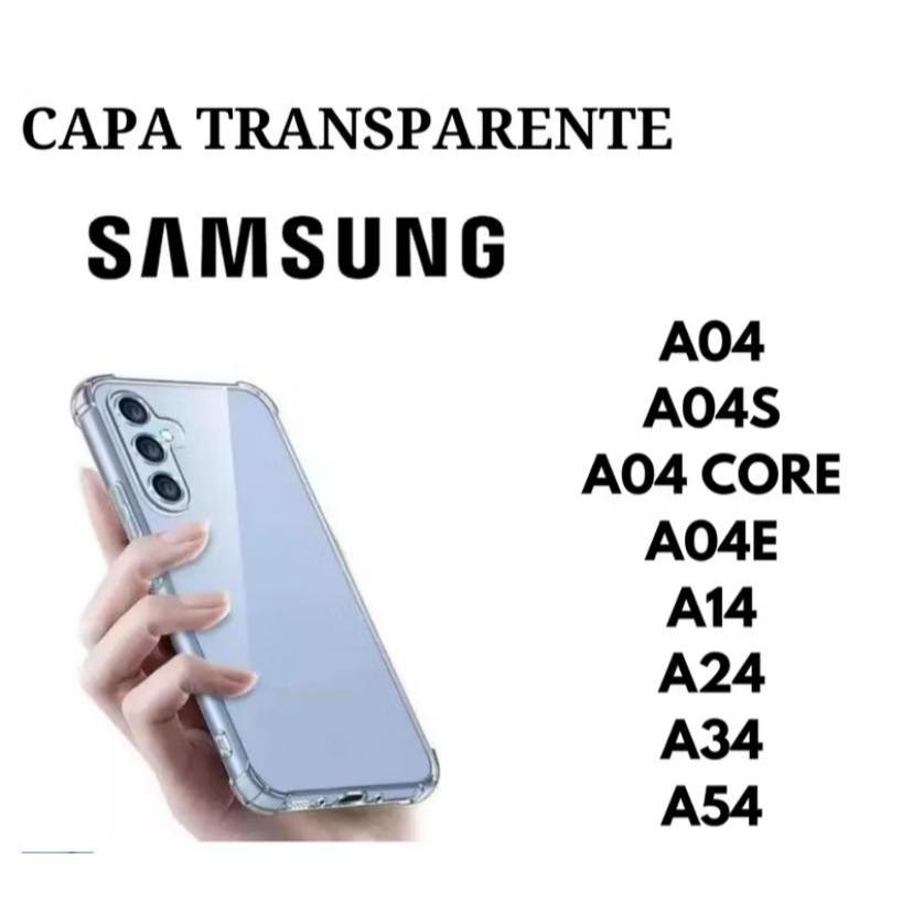 Capa Transparente TPU Anti Shock Para Samsung A04 A04S A04 CORE A04E A14 A24 A34 A54