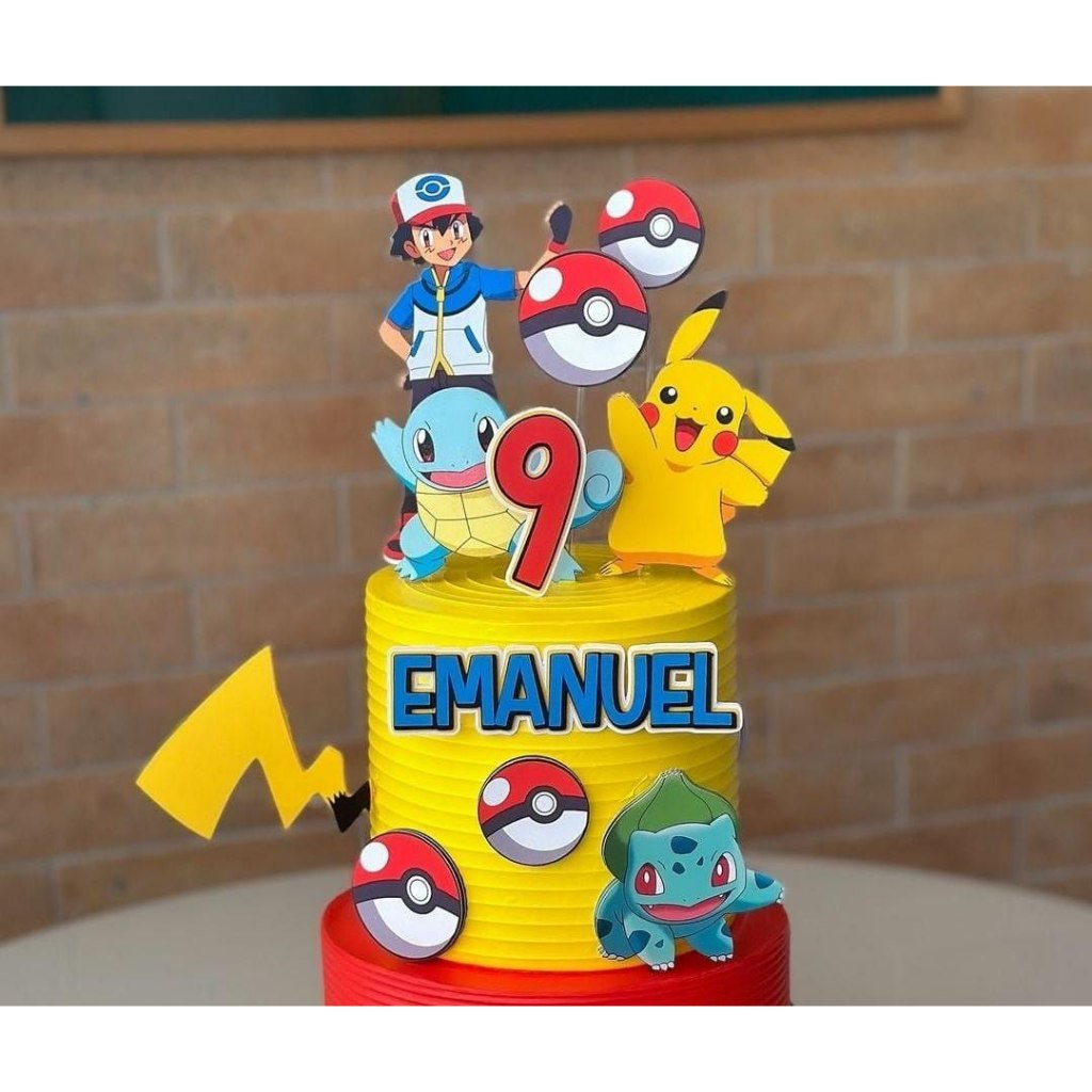 Topo de bolo personalizado Pokémon