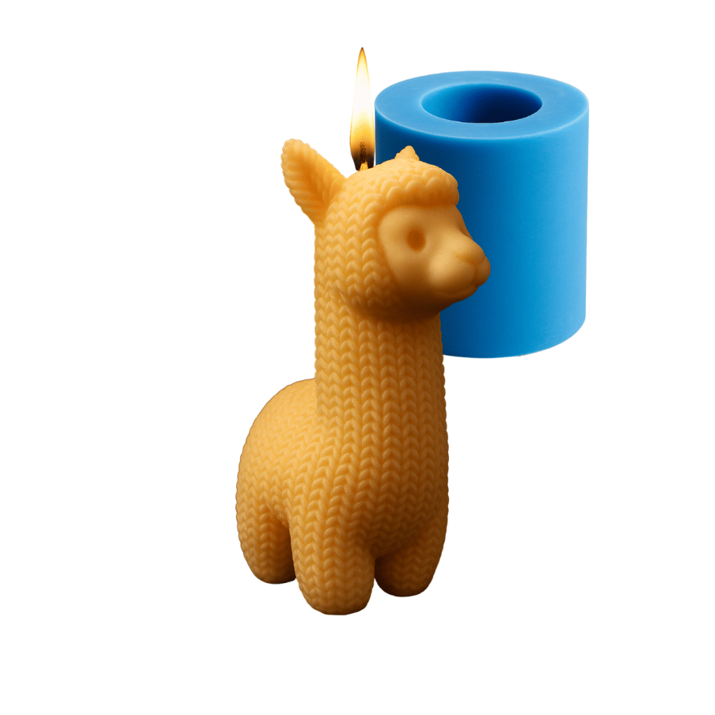 Molde Silicone Flexível Alpaca Tricô p/ Chaveiro, Vela, Gesso, Sabonete e DIY Criativo Artesanato