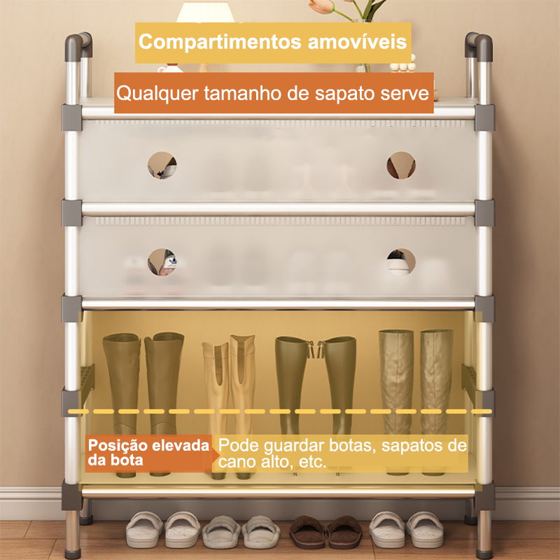 Sapateira Multiuso Para Calçados 5/6/7 Andares Organizador Desmontável armário organizador