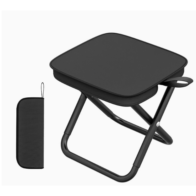 Banqueta Dobrável de Alumínio para Camping com Bolsa Zíper