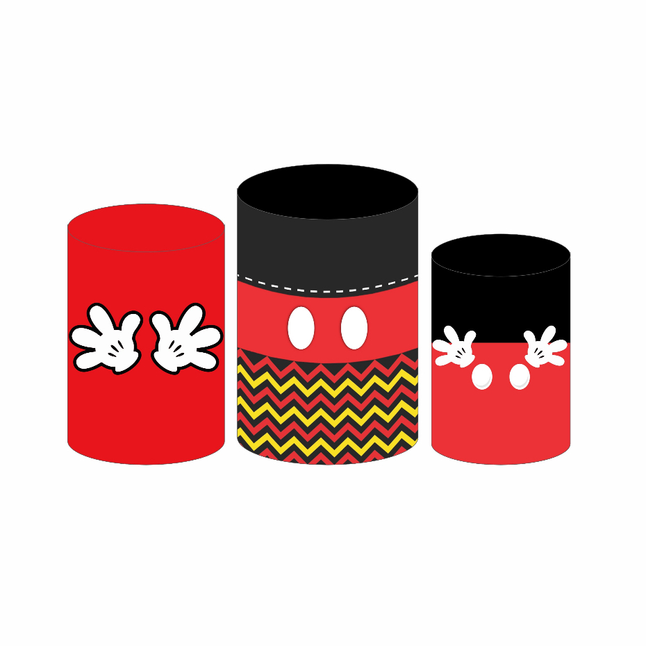 Kit Trio de Capas Cilindro Para Decoração de Festa Infantil Mickey Mouse Várias Estampas em Oferta na Shopee