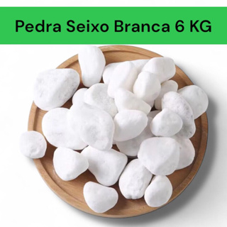 6kg Pedra Seixo para Jardim branca dolomita polido ornamental Vaso Aquário em Oferta na Shopee